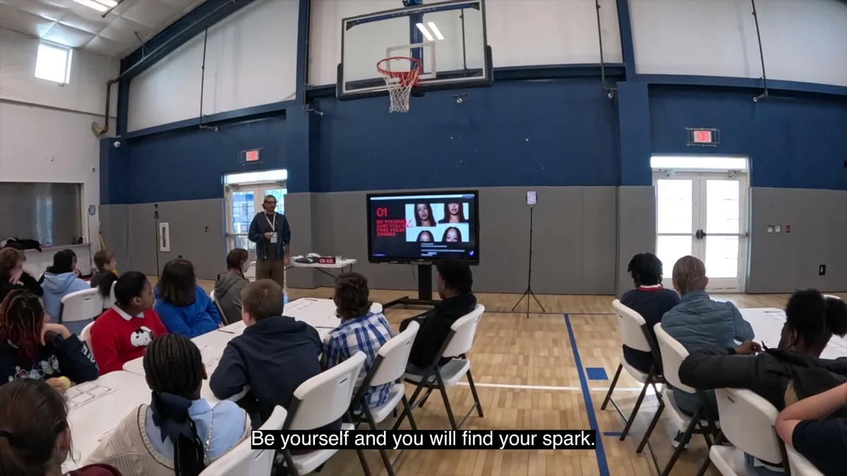 A school community comes together
